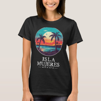 Camiseta Retro Isla Mujeres México Praia Pôr do Sol Lembran
