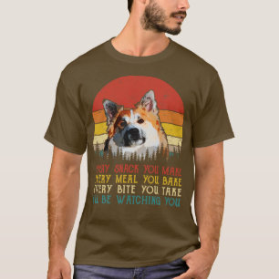 Camiseta Retrô Islandês Sheepdog Cada Snack Que Você Faz