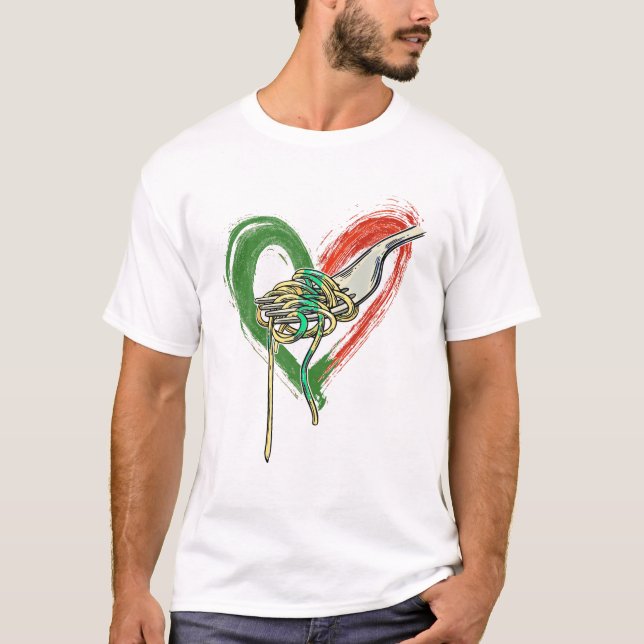 Camiseta Retro Italiana Heart Itália (Frente)