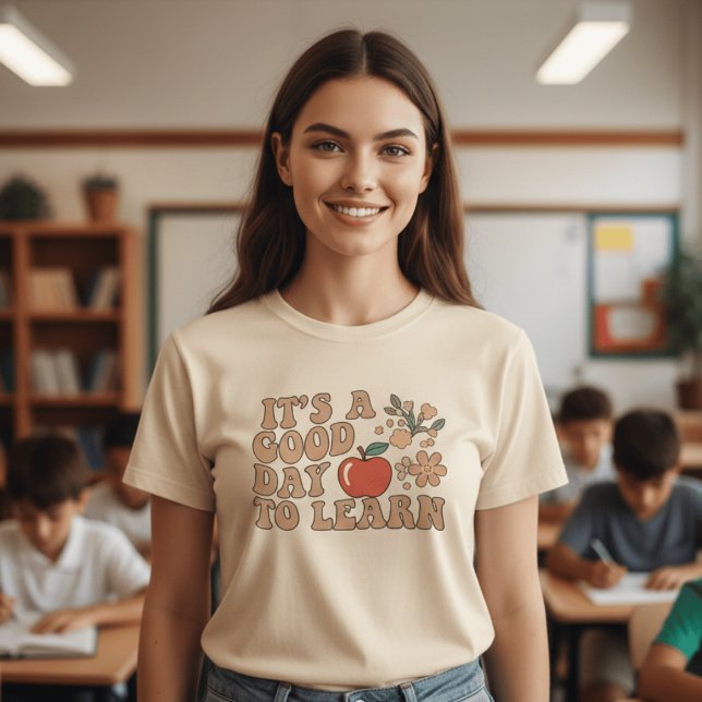 Camiseta Retro It's A Good Day To Learn Teacher  | Groovy A (Criador carregado)