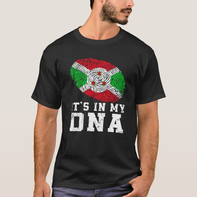 Camiseta Retro It's In My Dna Burundi Flag Patriotic (Frente)