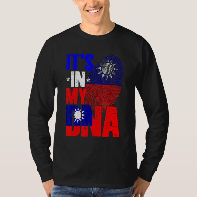 Camiseta Retro It's In My DNA Taiwan Roots Taiwanese Flag F (Frente)