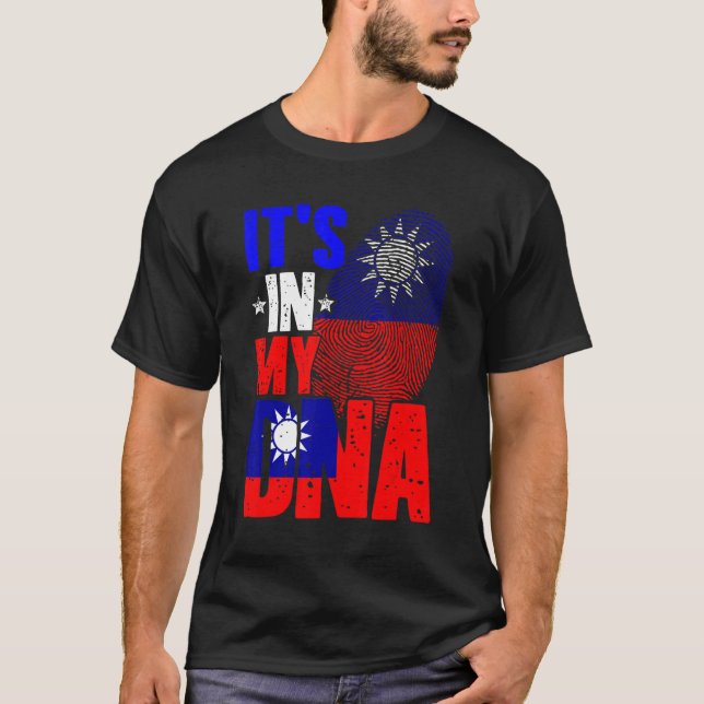 Camiseta Retro It's In My DNA Taiwan Roots Taiwanese Flag F (Frente)