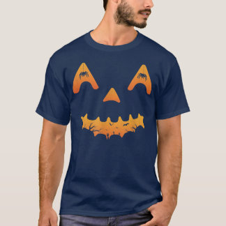 Camiseta Retro JackOLantern Scary Pumpkin Face Funny Hallow