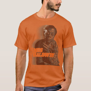 Camiseta Retro James Baldwin Sepia Fade Tributação
