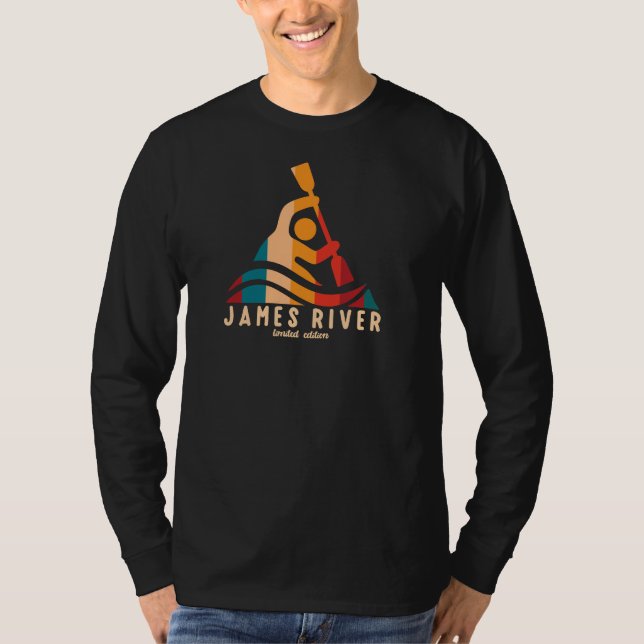 Camiseta Retro James River Kayaking (Frente)
