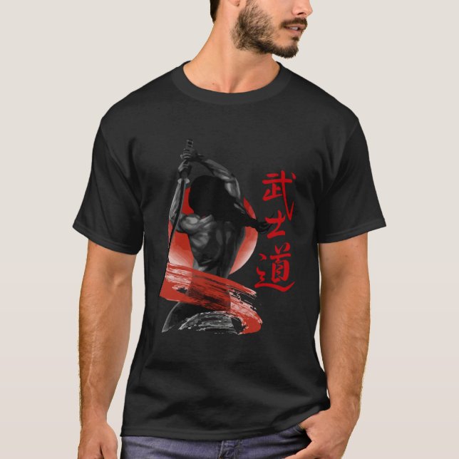 Camiseta Retro Japanese Samurai   Retro Japan Graphic  Roni (Frente)