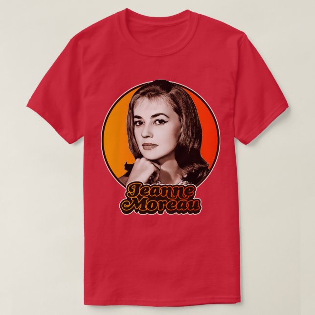 Camiseta Retro Jeanne Moreau Tribute (Frente do Design)