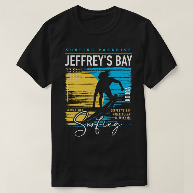 Camiseta Retro Jeffreys Bay South Africa Surfing Pa (Frente do Design)