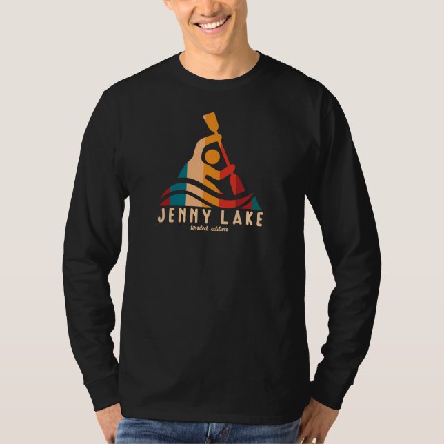 Camiseta Retro Jenny Lake Kayaking (Frente)