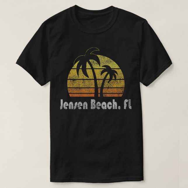 Camiseta Retro Jensen Beach Beach (Frente do Design)