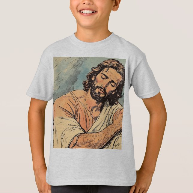 Camiseta Retro Jesus Cristão Infantil (Frente)