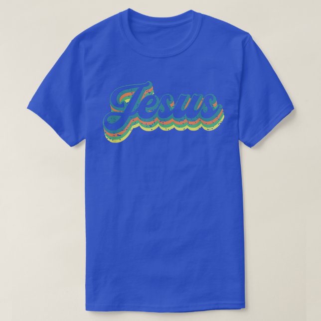 Camiseta Retro Jesus Tee Christian Tee Faith Tee (Frente do Design)
