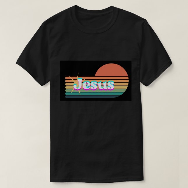 Camiseta Retro Jesus Unisex Tee (Frente do Design)