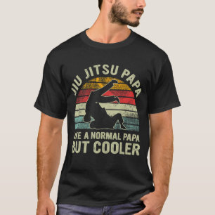 Camiseta Retro Jiu Jitsu Papa Como Um Papai Normal Mas Mais