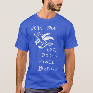 Camiseta Retro John Prine Lost Dogs e Mied Blessings divert