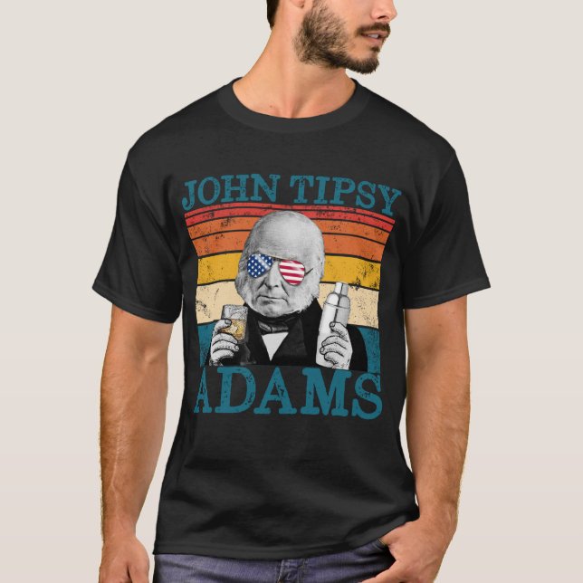 Camiseta Retro John Tipsy Adams Presidente John Quincy Adam (Frente)