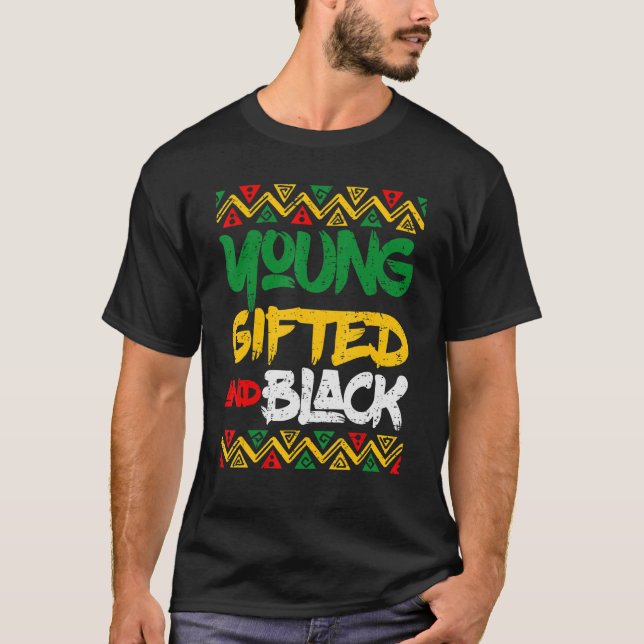 Camiseta Retrô Jovem Presente E História Negra Mês Africano (Frente)