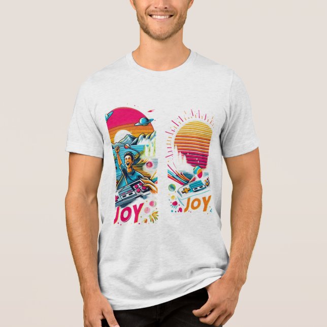 Camiseta Retro Joy. Exibição (Frente)