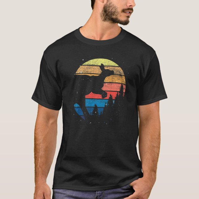 Camiseta Retro Kangaroo Austrália Animal Kangaroo (Frente)