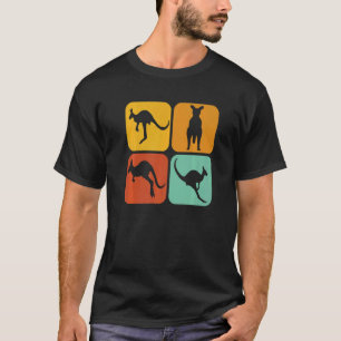 Camiseta Retro Kangaroo I Marsupial I Canguru Australiano