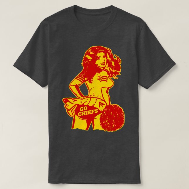 Camiseta Retro Kansas City Cheerleader Baseball TShirt (Frente do Design)