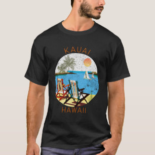 Camiseta Retro Kauai Souvenir Vintage Beach Vacage