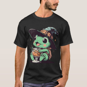 Camiseta Retro Kawaii Witchy Bebe Sapo Laranja Juice