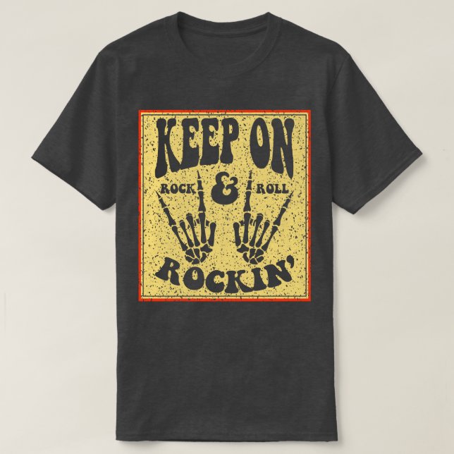 Camiseta Retro Keep on Rockin (Frente do Design)