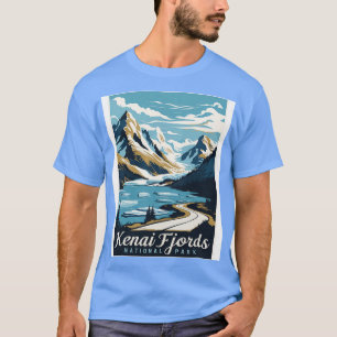 Camiseta Retro Kenai Fjords National Park Alaska Tourist So