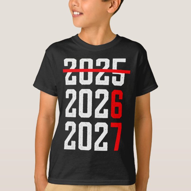 Camiseta Retro Kids Funny Happy New Year 2026 2027 67 Meme  (Frente)