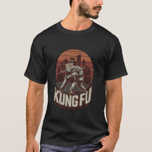 Camiseta Retro Kung Fu Artes Marciais Estilo de Vintagem