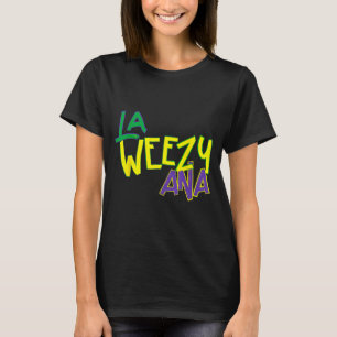 Camiseta Retro La Weezy Ana Feliz Mardi Gras Louisiana Novo