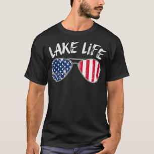 Camiseta Retro Lake Life 4° de julho de Verão