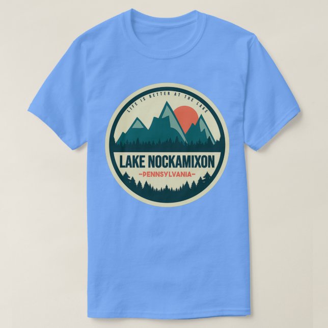 Camiseta Retro Lake Nockamixon Pensilvânia (Frente do Design)