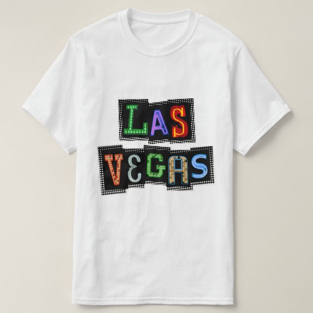 Camiseta Retro Las Vegas Neon (Frente do Design)