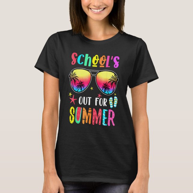 Camiseta Retro Last Day of School s Out For Summer Teacher  (Frente)