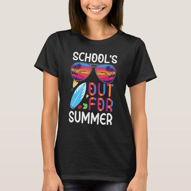 Camiseta Retro Last Day of School s Out For Summer Teacher  (Frente)