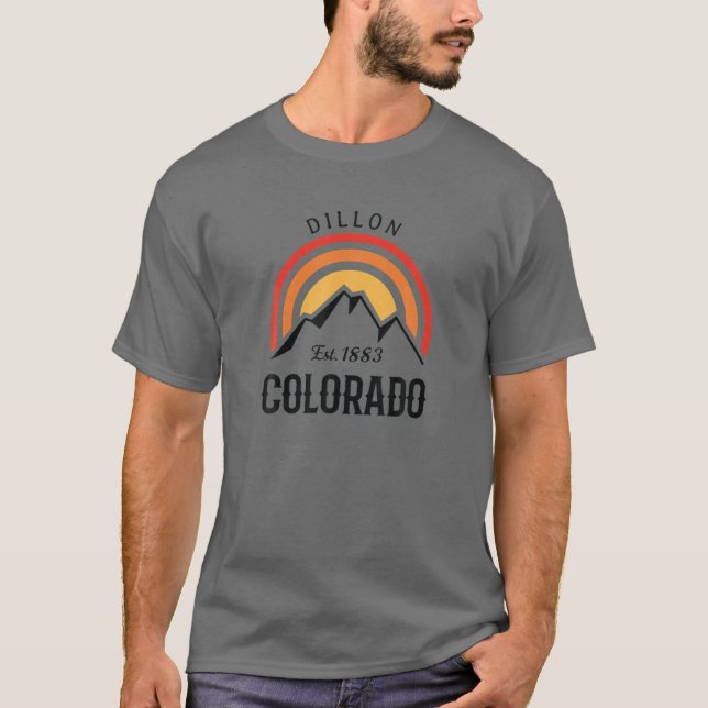 Camiseta Retro Legal Dillon Colorado Rocky Mountain Sunset  (Frente)