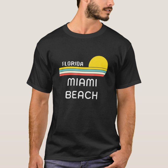 Camiseta Retro Legal dos anos 70, Miami Beach Mens Womens F (Frente)