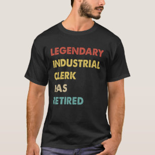 Camiseta Retro Legendário Escritor Industrial Se Aposentou