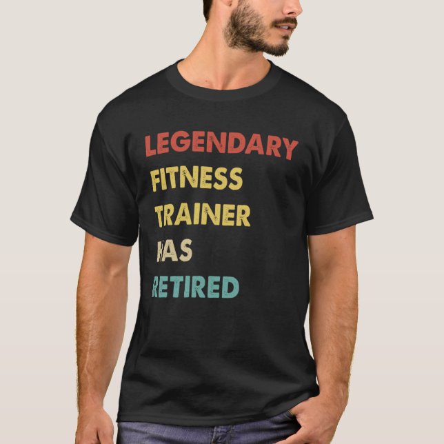 Camiseta Retro Legendary Fitness Trainer Has Retired (Frente)
