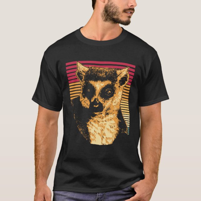 Camiseta Retro Lemur (Frente)