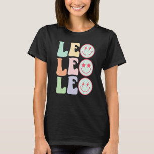 Camiseta Retro Leo Astrology Julho e Agosto Aniversário Leo