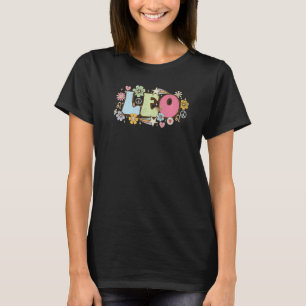 Camiseta Retro Leo Zodiac Sinal Astrologia Julho Aniversári