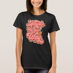 Camiseta Retro Leopard Jingle Todo Caminho Feliz Natal H