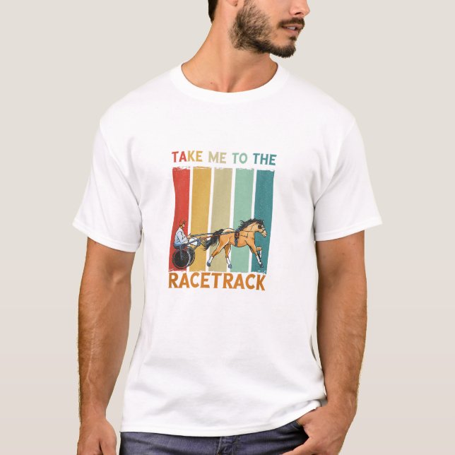Camiseta Retro Leva-Me Para Rastrear O Arejamento De Equita (Frente)