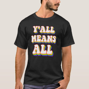 Camiseta Retro LGBT Y all Rainbow Lesbian Gay Ally Prime