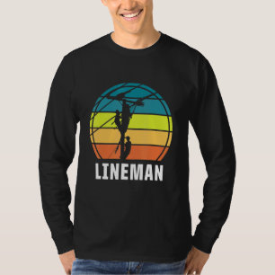 Camiseta Retro Lineman Vintage Lineworker Electronics Engin