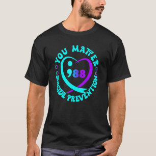 Camiseta Retrô-Lo Importar 988 Sensibilização Para A Preven